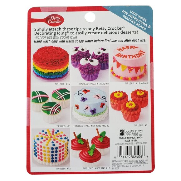 Betty Crocker Decorating Tips Set Of 8 For Icing & Cake Design - Picture 2 of 4
